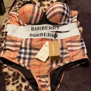 burberry print bathing suit